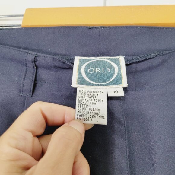 Orly Navy Blue Pleated Uniform Shorts Mid Length Womens Casual Retro Style 10 - Picture 7 of 11